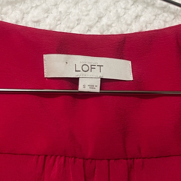 LOFT Blouse Womens Pink Sleeveless Tie Front Chic Feminine Top Loose Fit Small - Picture 4 of 8